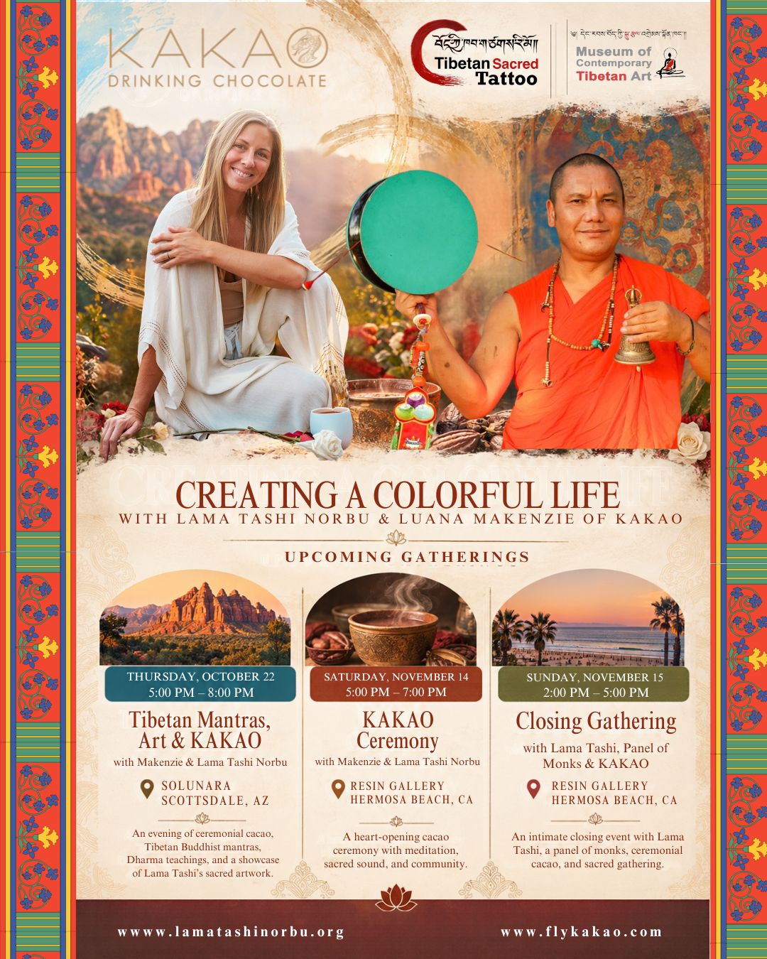Scottsdale, AZ: Creating A Colorful Life with Lama Tashi Norbu & Makenzie of KAKAO